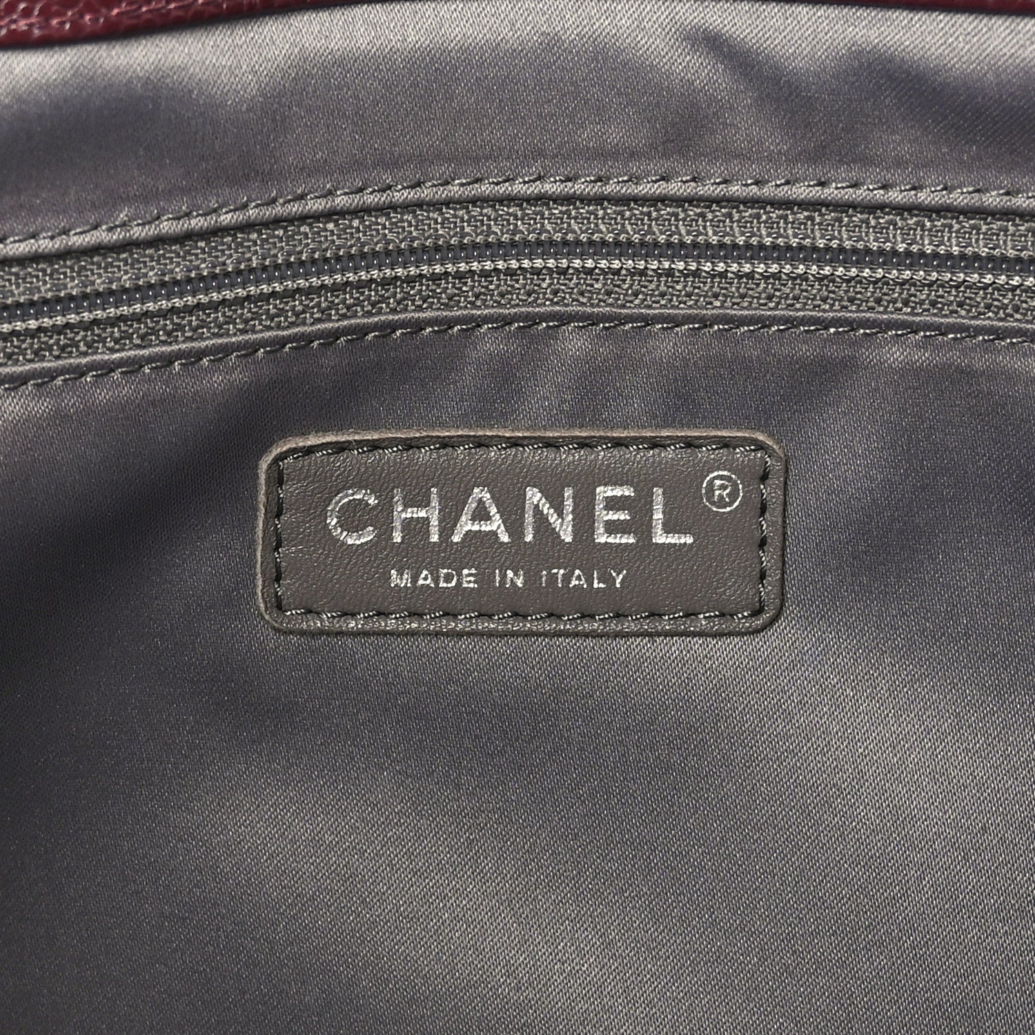 Chanel Caviar Quilted XL Grand Shopping Tote GST Dark Burgundy 7 of 15