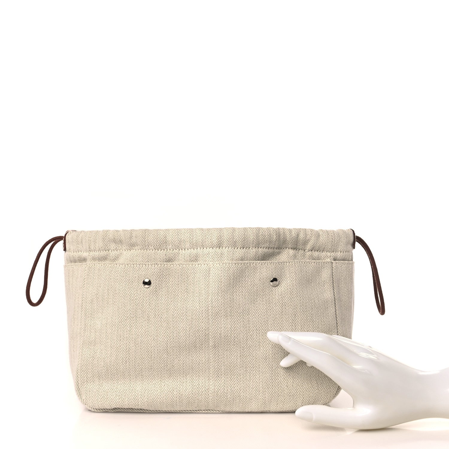 Hermes Canvas Barenia Fourbi 25 MM Pouch Naturel Fauve 2 of 9