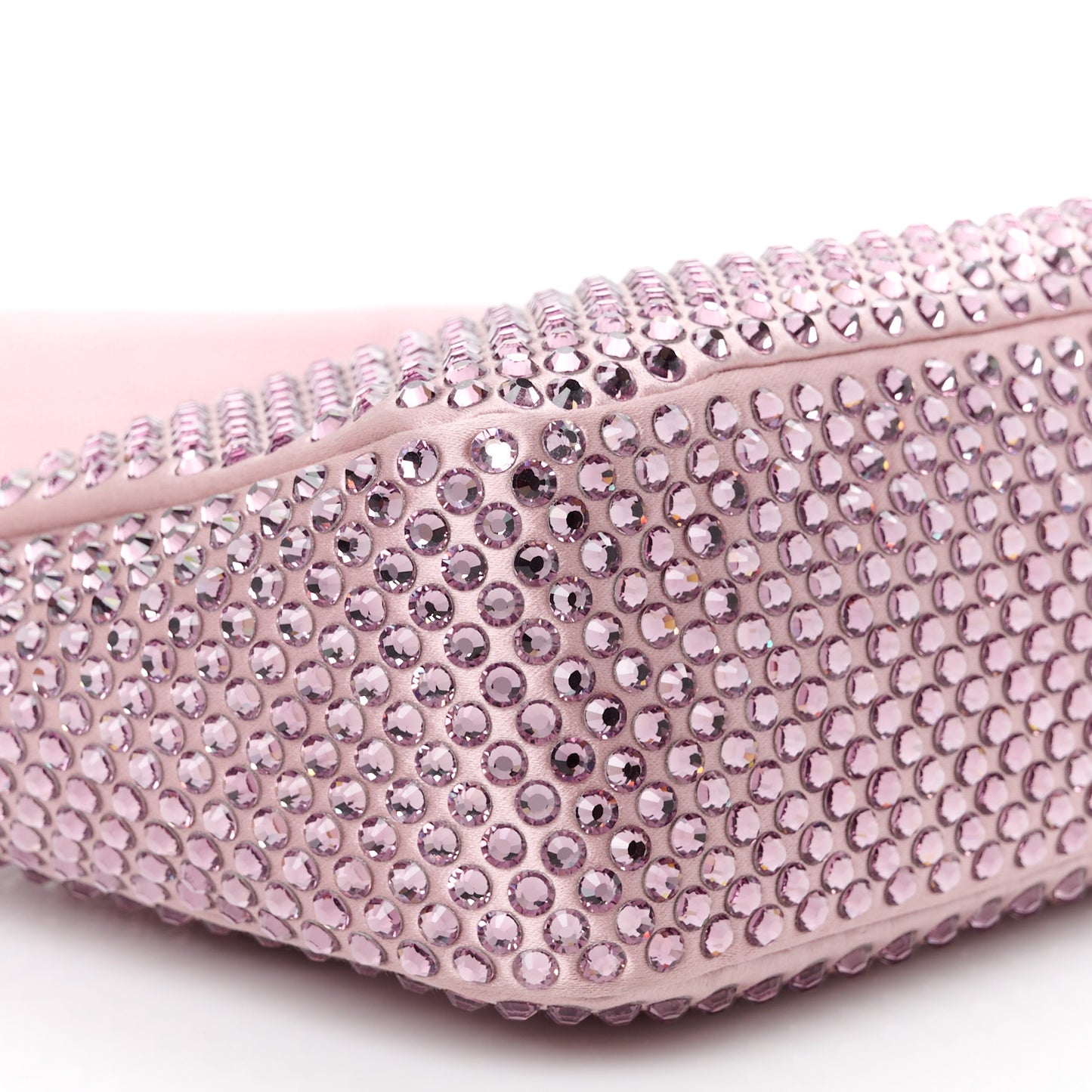 Satin Crystal Mini Re-Edition 2000 Bag Alabastro