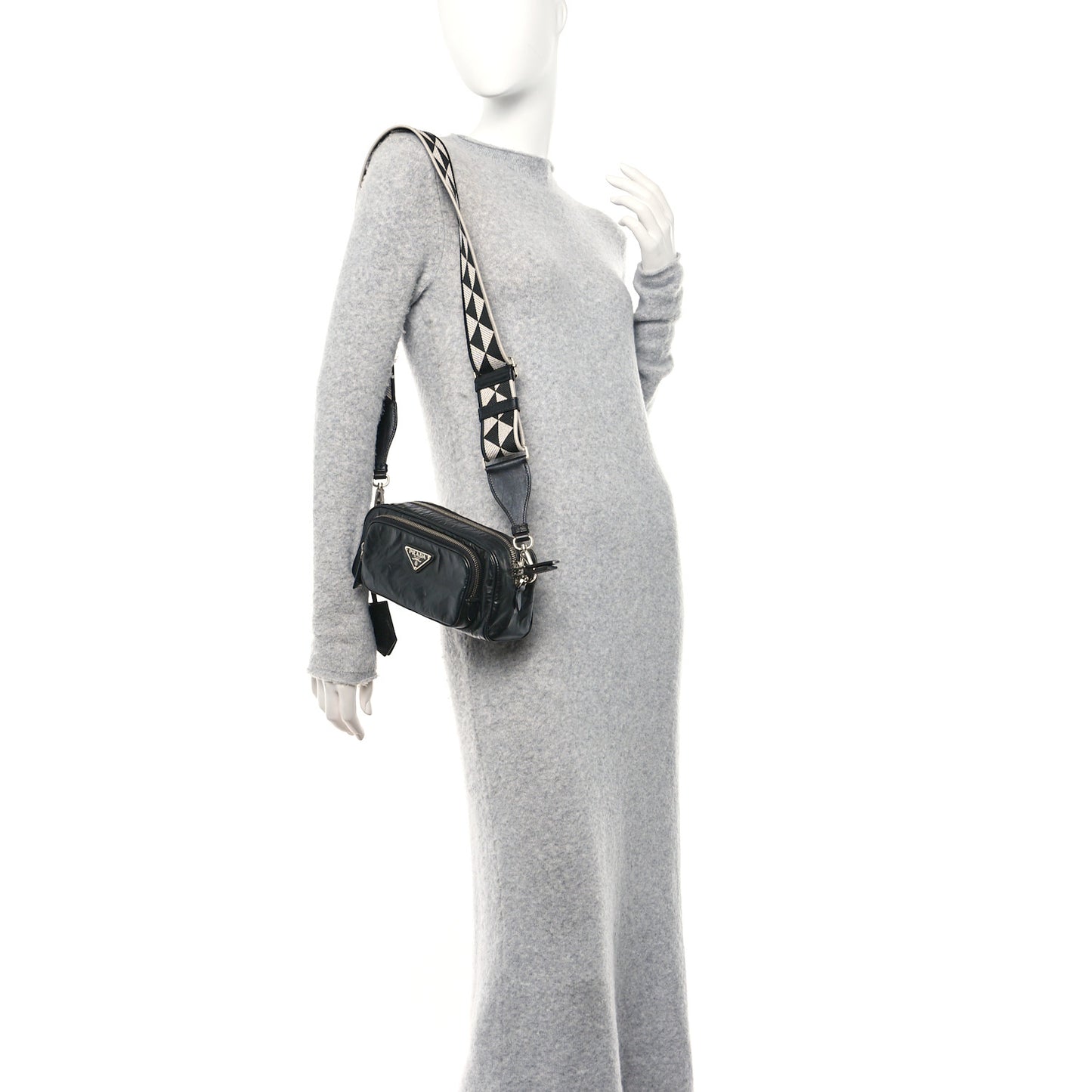 Nappa Antique Multi-Pocket Shoulder Bag Black