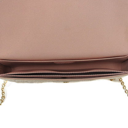 Louis Vuitton Damier Azur Pochette Felicie Chain Wallet Rose Ballerine 6 of 8
