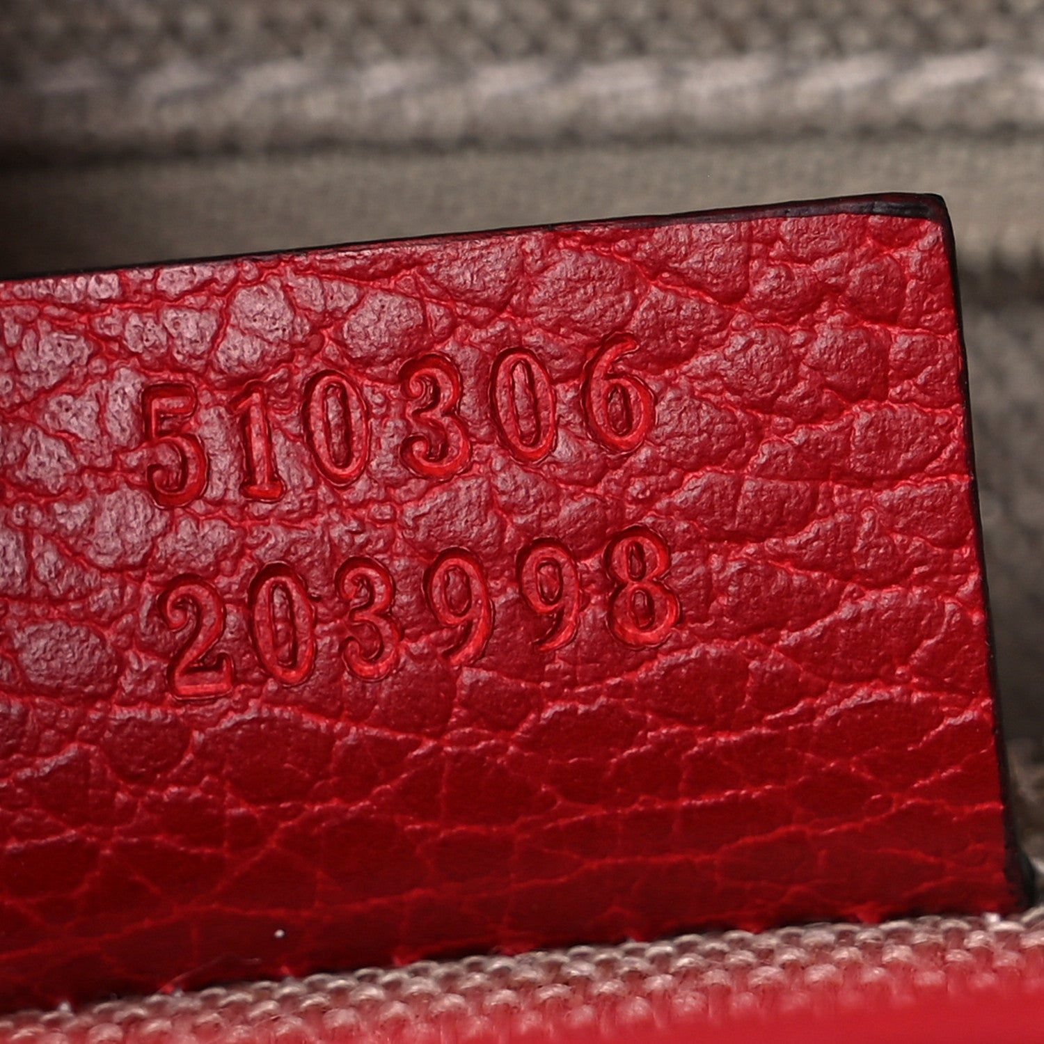 Gucci Dollar Calfskin Medium Interlocking G Top Handle Shoulder Bag Red 6 of 12