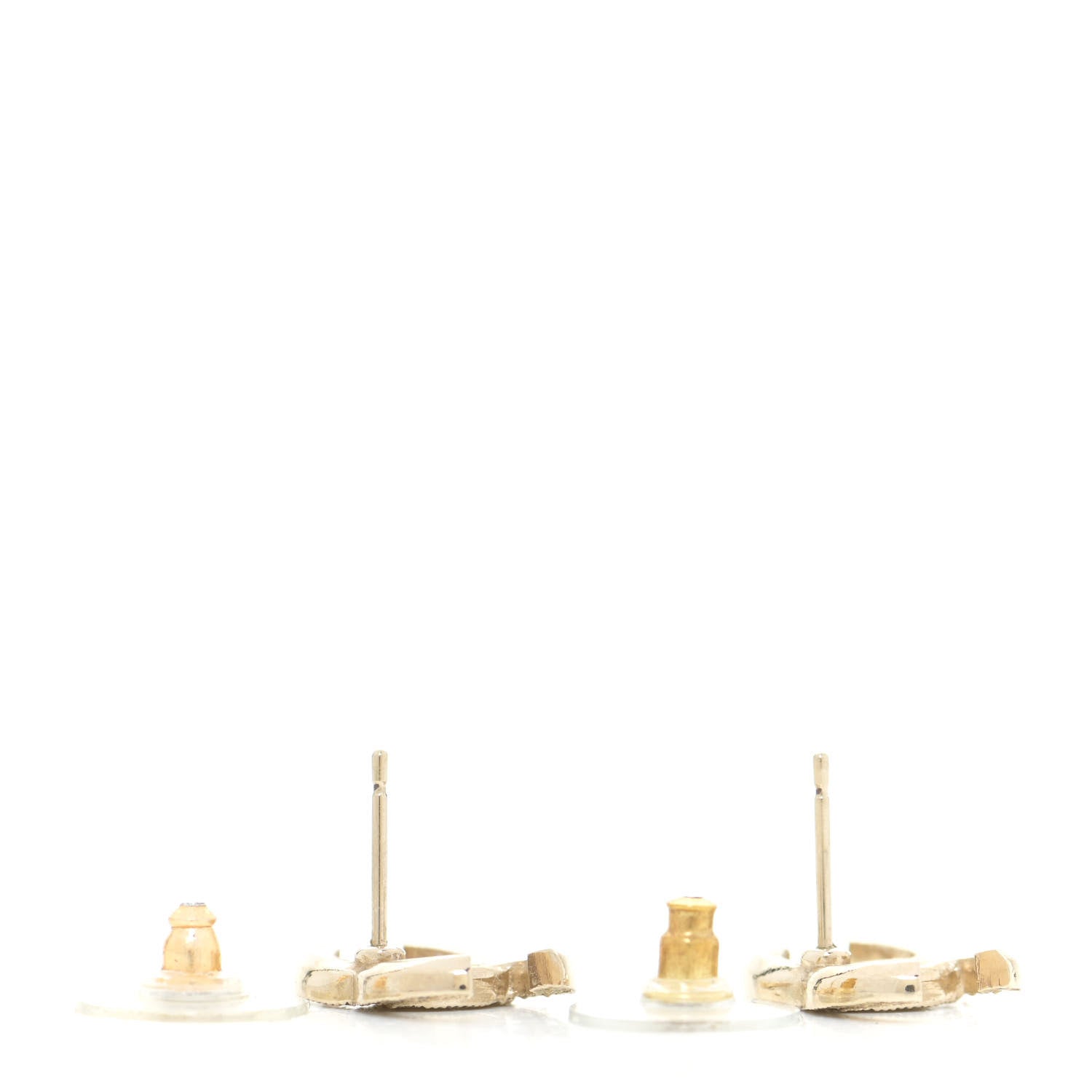 Chanel Enamel Crystal CC Earrings Gold Pink 10 of 15