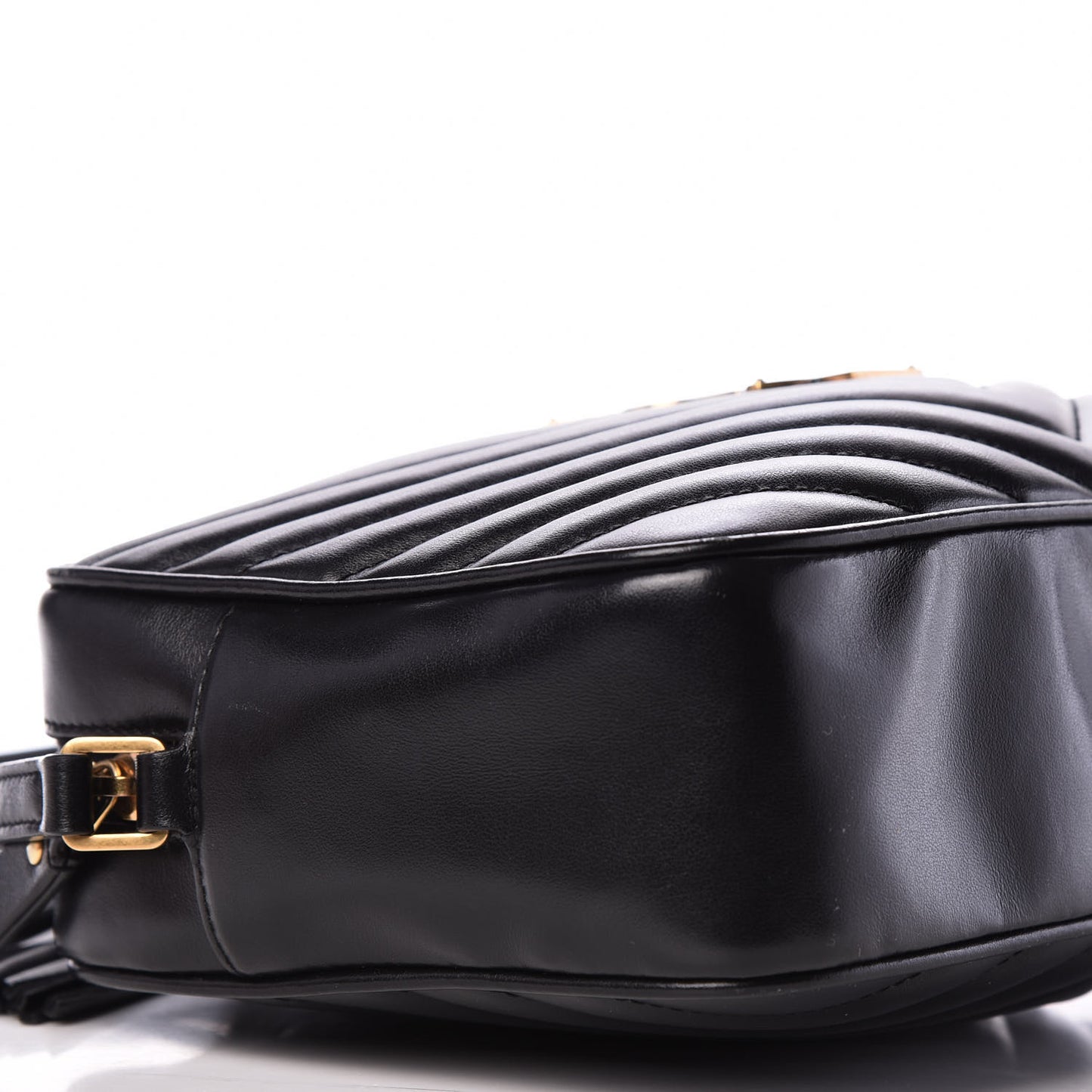 Calfskin Matelasse Monogram Lou Camera Bag Black