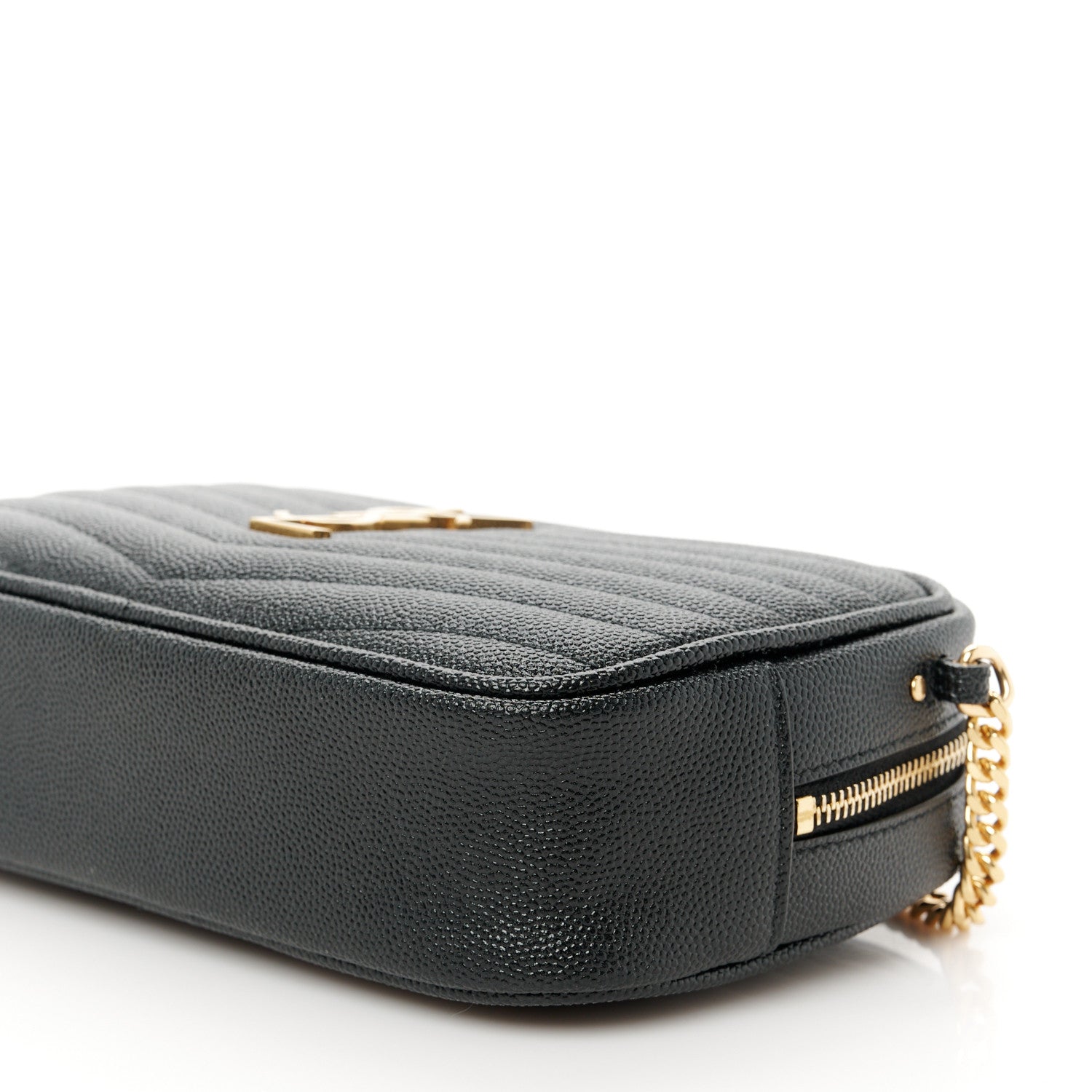 Saint Laurent Grain De Poudre Matelasse Monogram Mini Lou Camera Bag Black 10 of 10