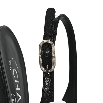 Chanel Goatskin Slingback Sandals 39.5 Black 11 of 12