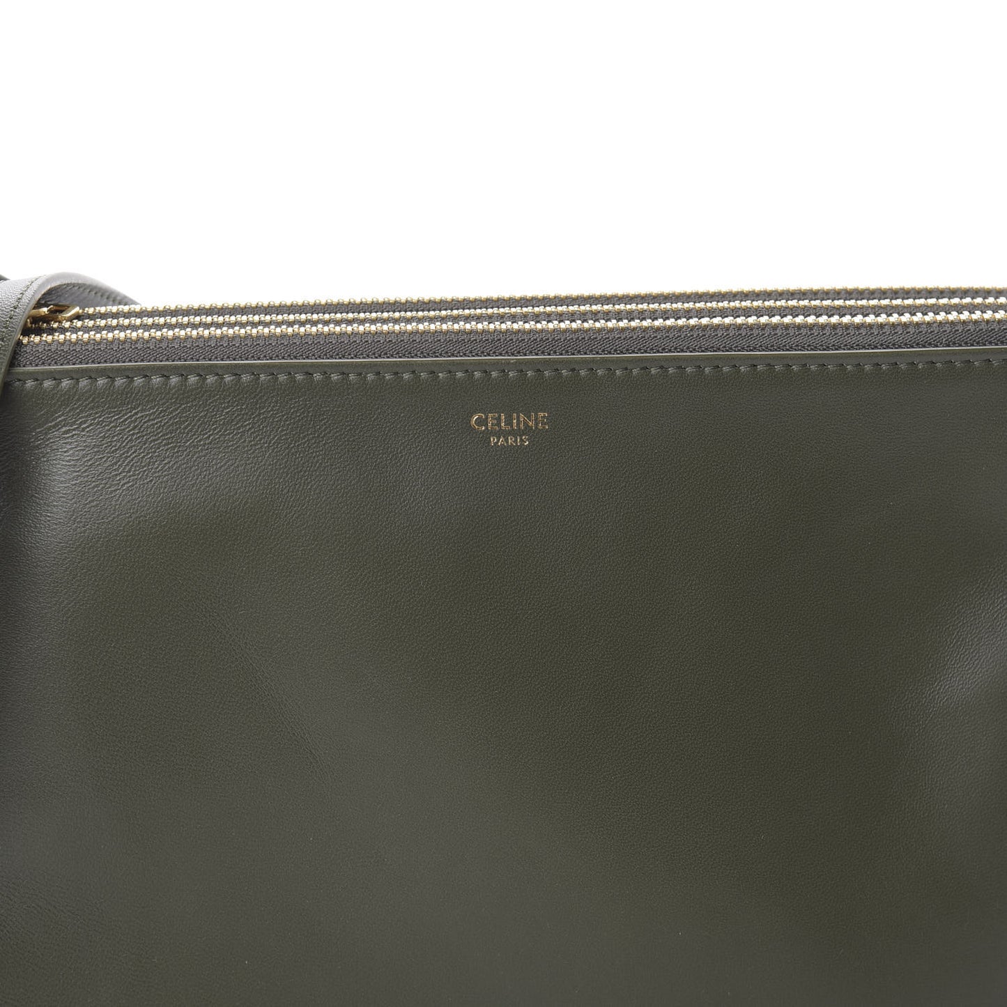 Lambskin Large Trio Crossbody Bag Army Green