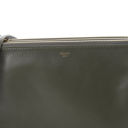 Celine Lambskin Large Trio Crossbody Bag Army Green 8 of 10