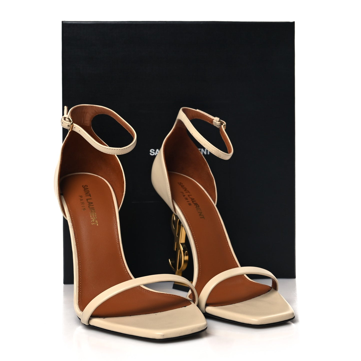 Patent Calfskin 110 Opyum Sandals 38.5 Real Beige
