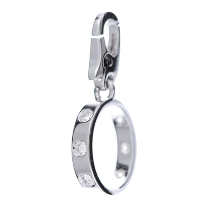 Cartier 18K White Gold Diamond LOVE Ring Charm 3 of 4