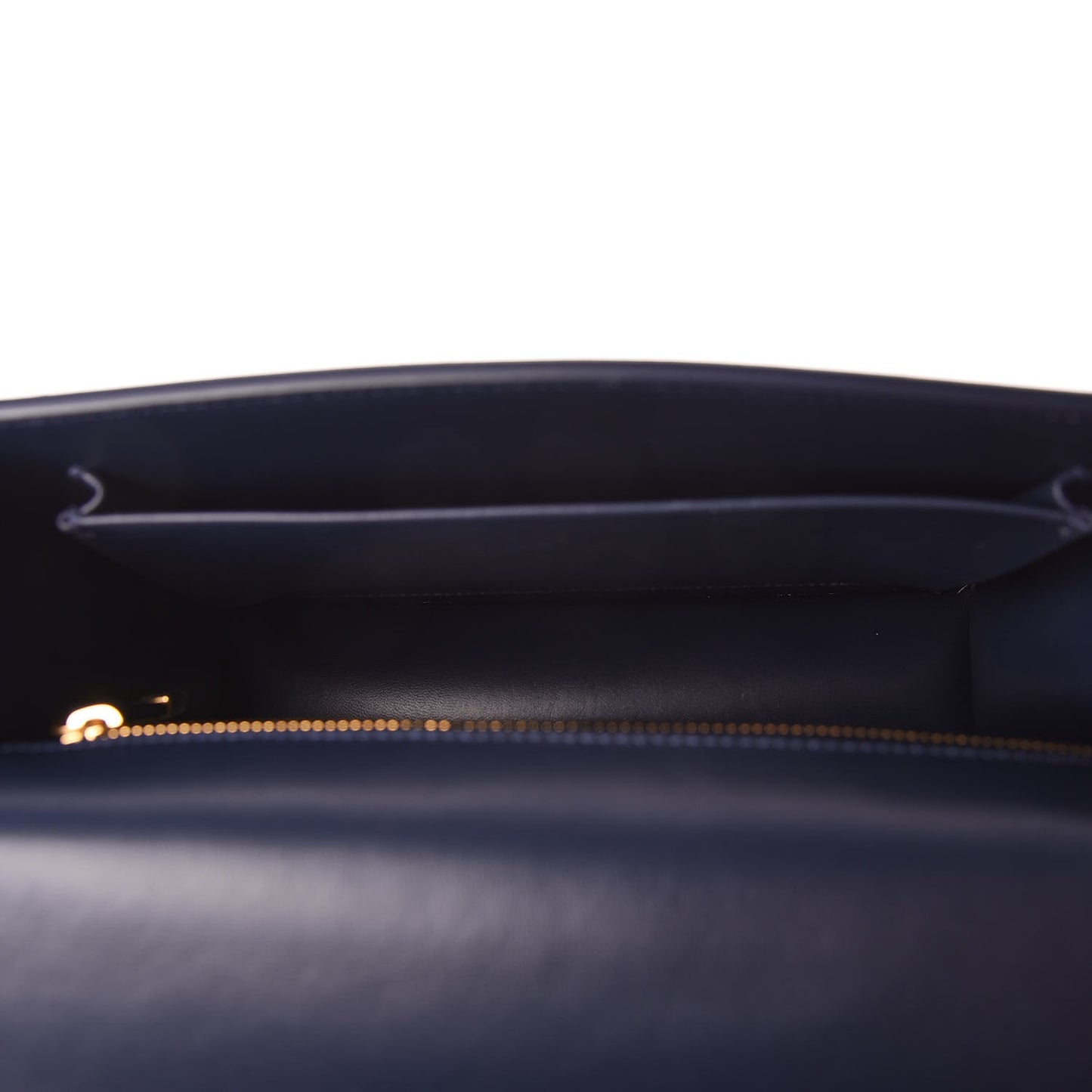 Shiny Crinkled Lambskin 30 Montaigne Flap Bag Indigo