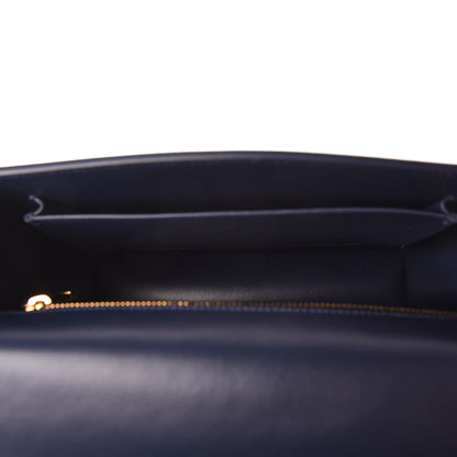 Christian Dior Shiny Crinkled Lambskin 30 Montaigne Flap Bag Indigo 5 of 13