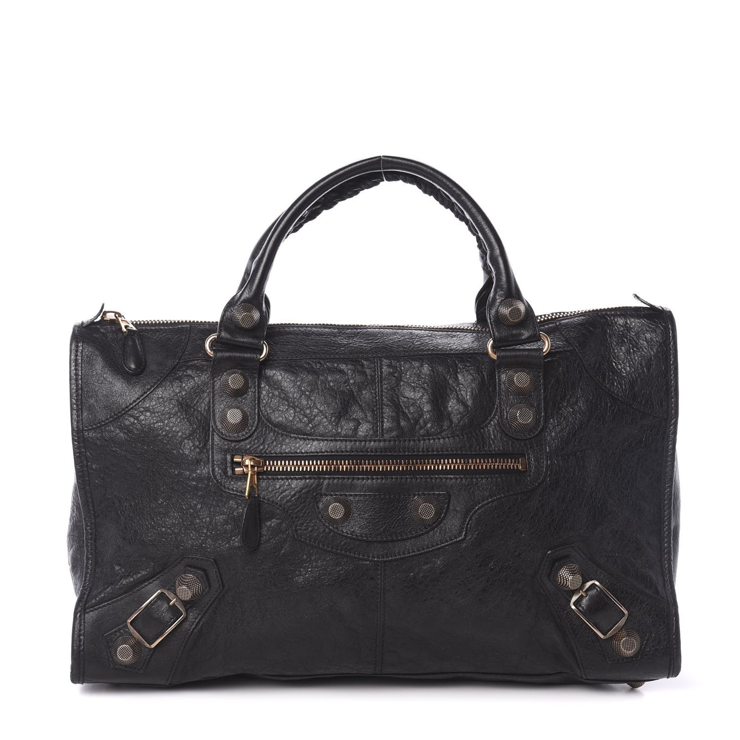 Agneau Giant 21 Rose Gold Hardware Work Black