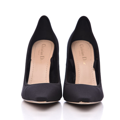 Christian Dior Grosgrain Neoprene Lucite Etoile Pumps 37 Black 2 of 11