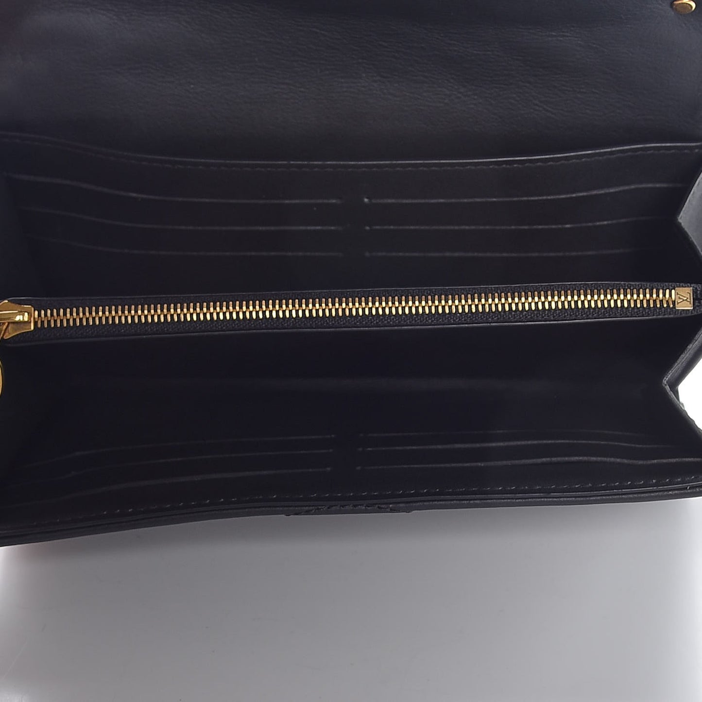 Calfskin New Wave Long Wallet Black
