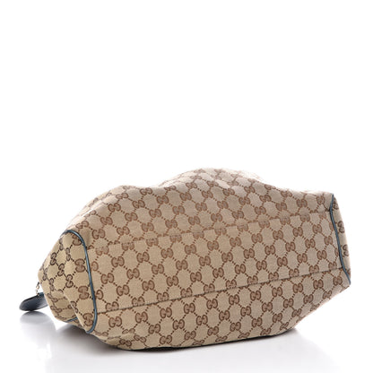 Gucci Monogram Lurex Medium Sukey Tote Metallic Blue 4 of 7