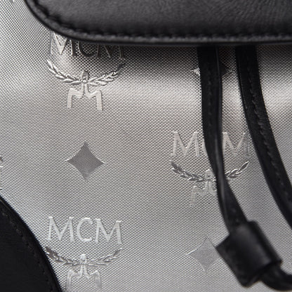 MCM Metallic Monogram Claudia Backpack Silver Black 10 of 10