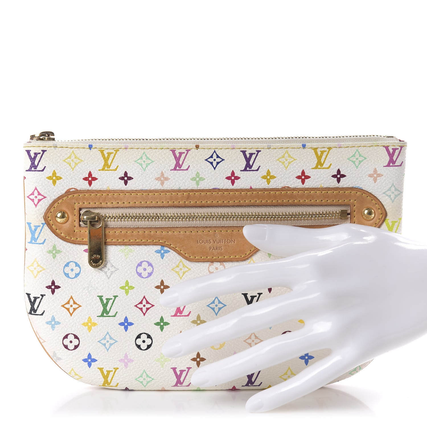 Louis Vuitton Monogram Multicolor Pochette Plate GM White 2 of 6