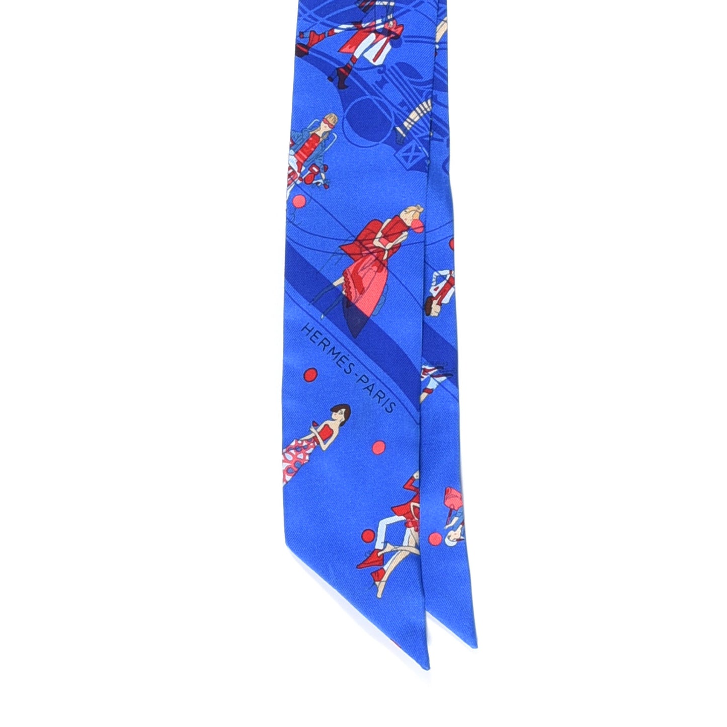 Silk Ex-Libris Les Parisiennes Twilly Bleu Royal Rouge Ciel