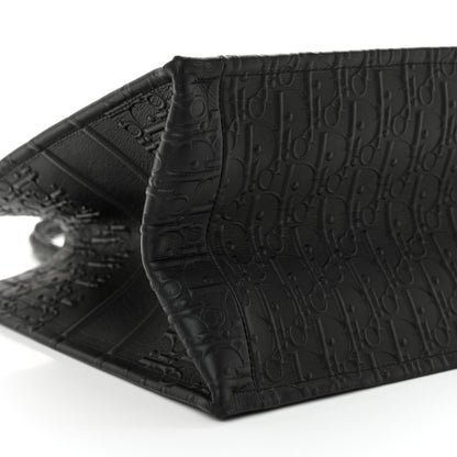 Christian Dior Oblique Calfskin Embossed Medium Book Tote Black 9 of 10