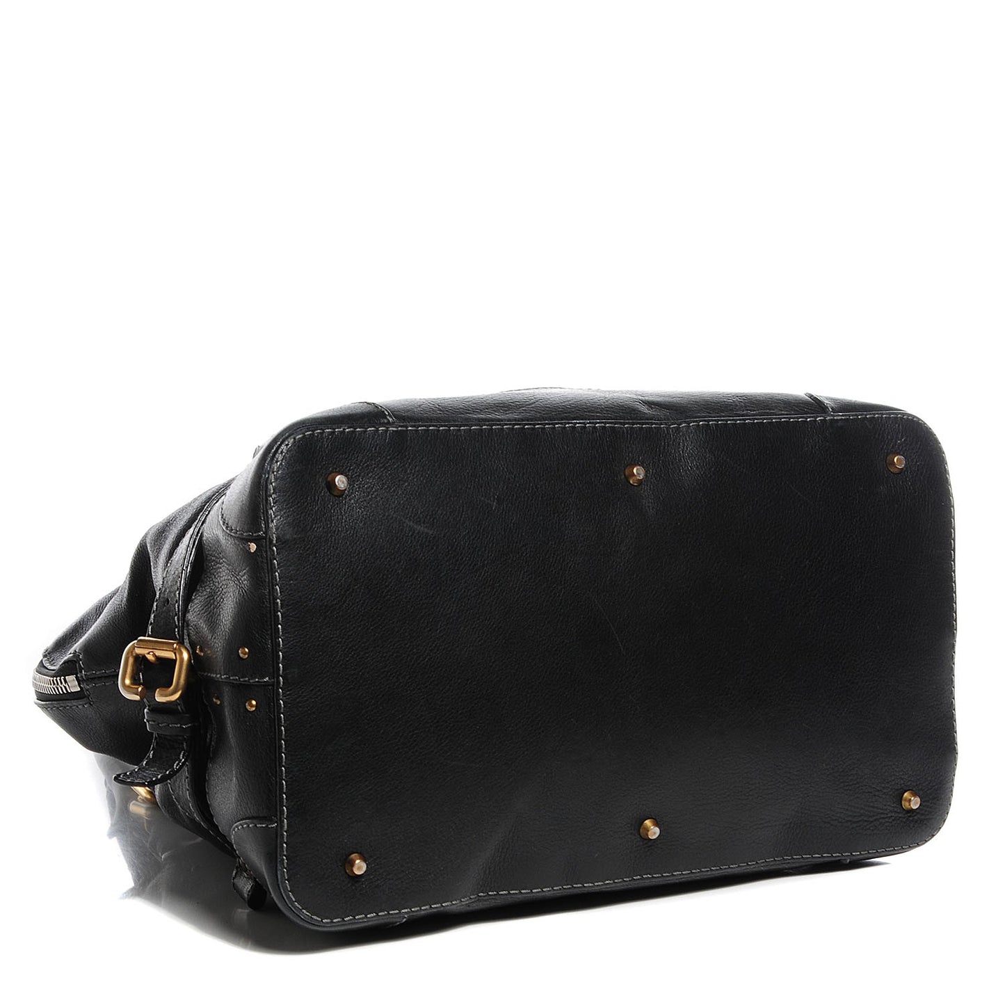 Leather Paddington Tote Black