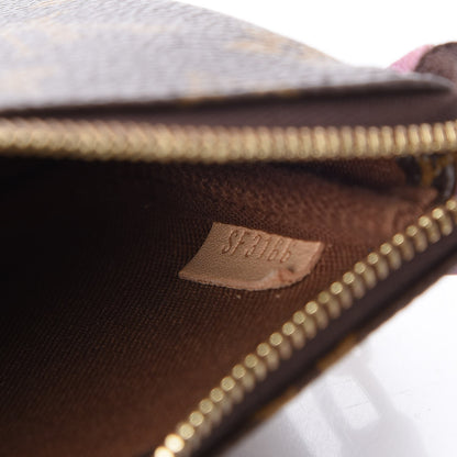 Louis Vuitton Monogram 2016 Christmas Animation Mini Pochette Accessories Rose Ballerine 6 of 9