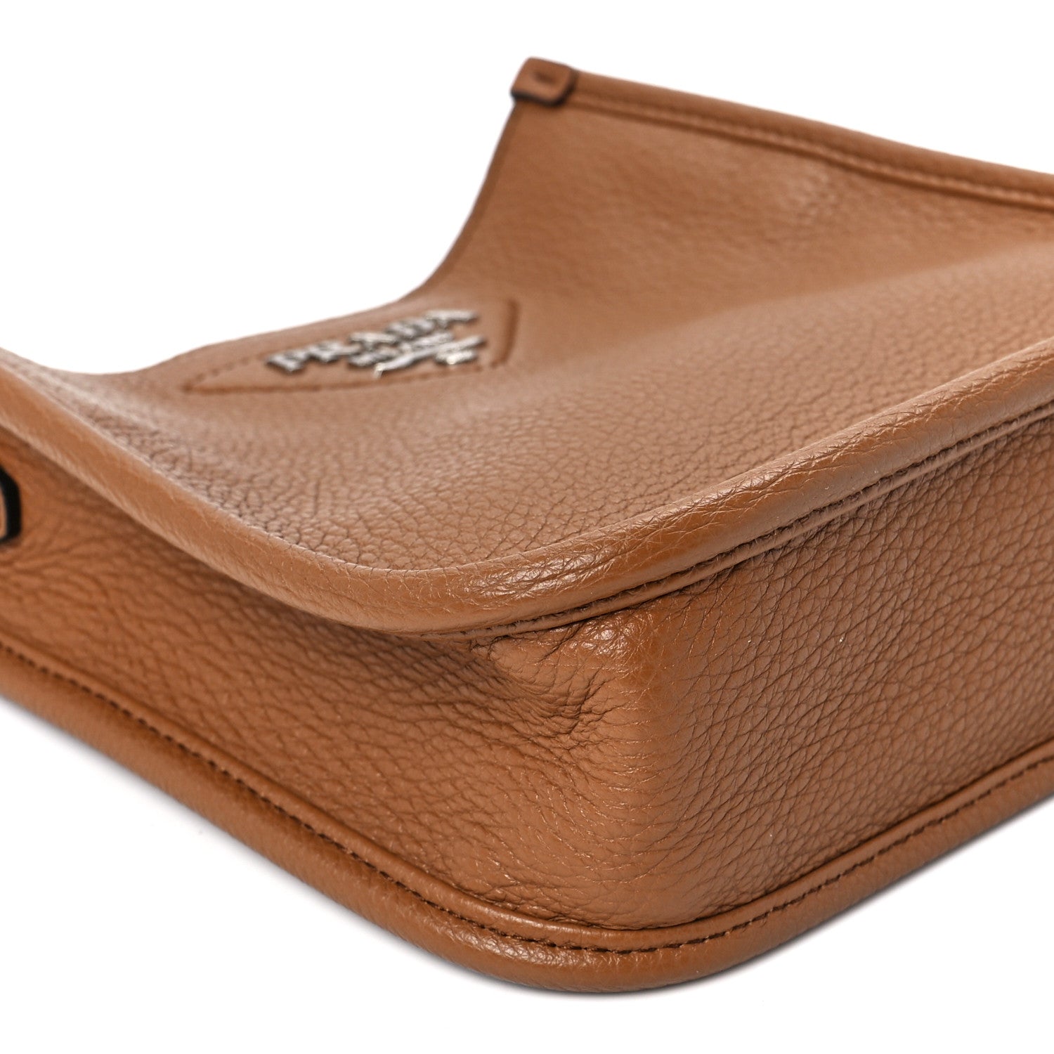 Prada Vitello Daino Soft Mini Hobo Messenger Bag Caramel 11 of 15