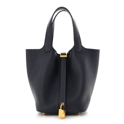 Hermes Taurillon Clemence Picotin Lock 18 PM Bleu Nuit 1 of 11