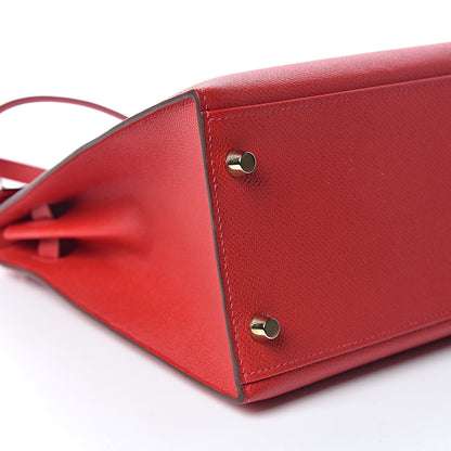 Hermes Epsom Kelly Sellier 32 Rouge Casaque 9 of 35