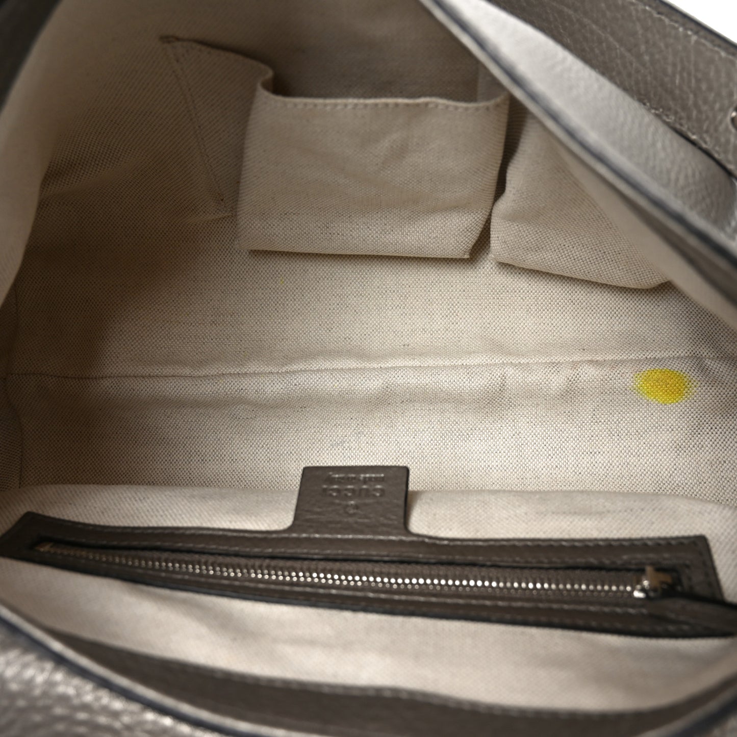 Pebbled Calfskin Medium Techno Horsebit Shoulder Flap Bag Grey