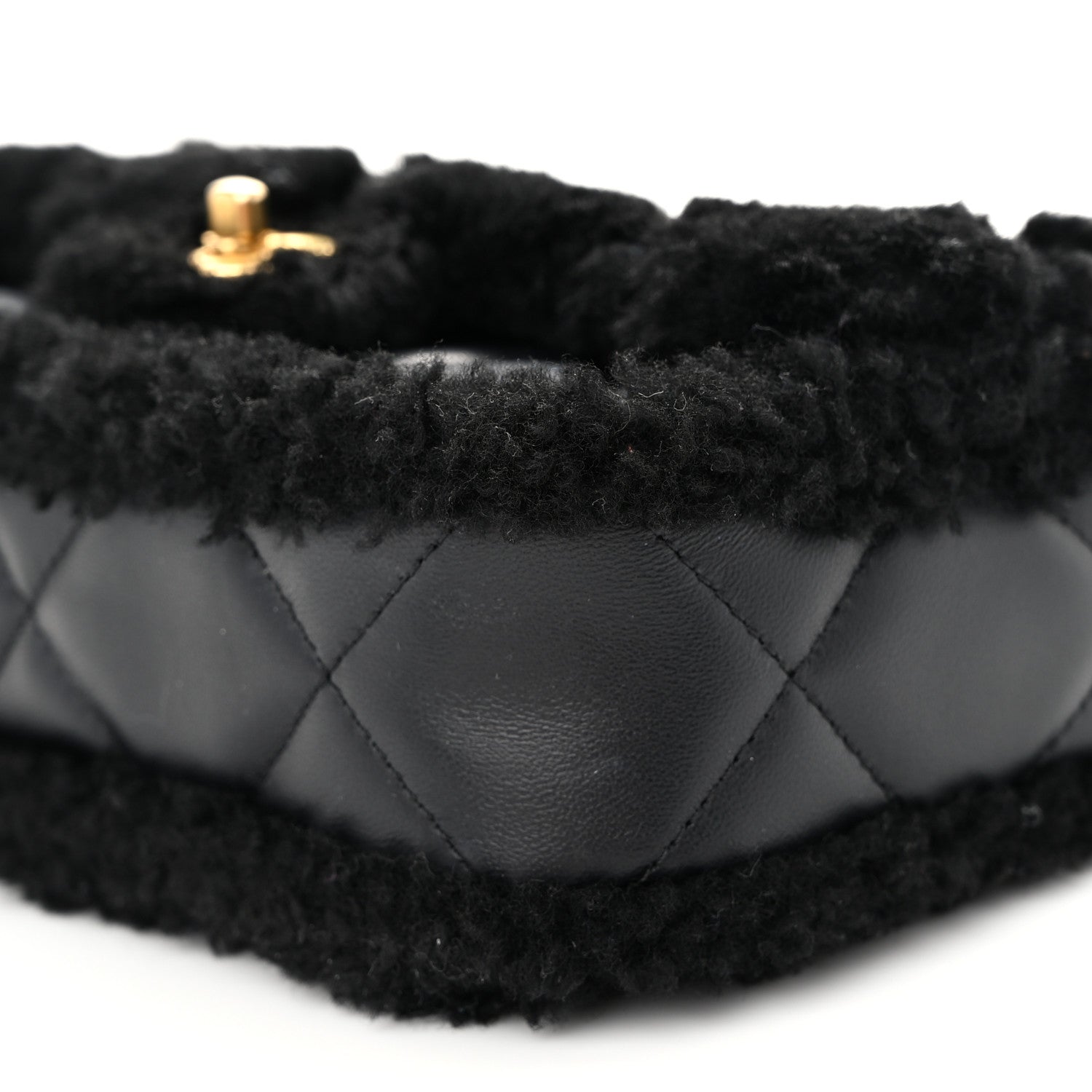 Chanel Shearling Lambskin Quilted Mini Furry Coco Flap Black 10 of 10