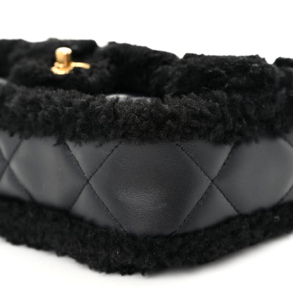 Chanel Shearling Lambskin Quilted Mini Furry Coco Flap Black 10 of 10