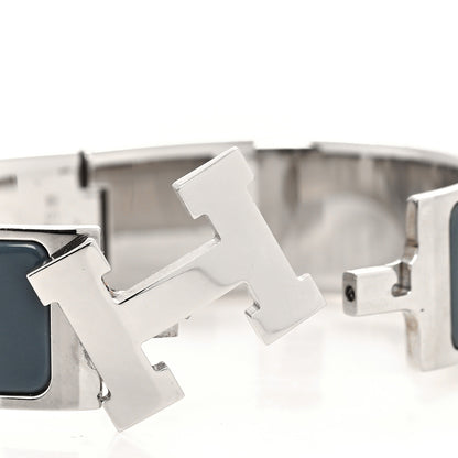 Hermes Enamel Wide Clic Clac H Bracelet GM Gris Macadam 4 of 5