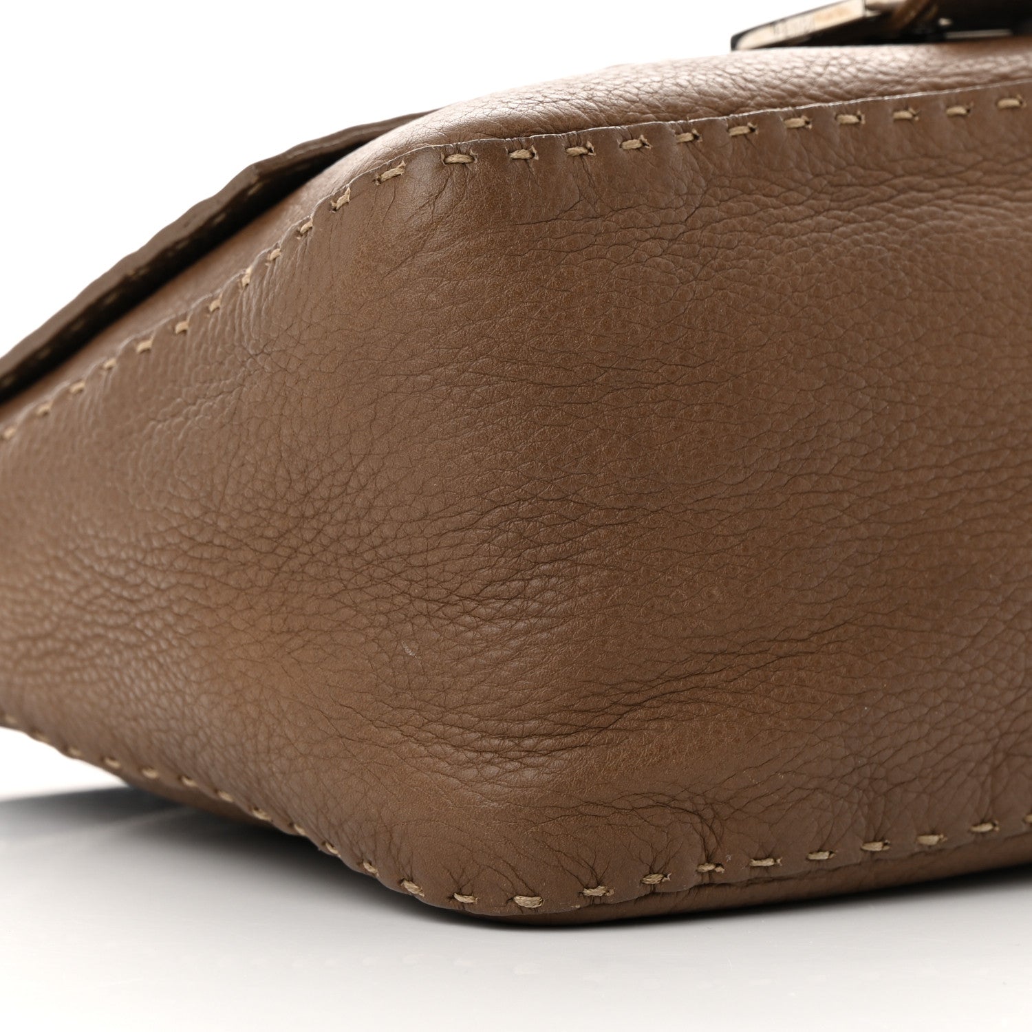 Fendi Calfskin Romano Selleria Mama Baguette Brown 9 of 17