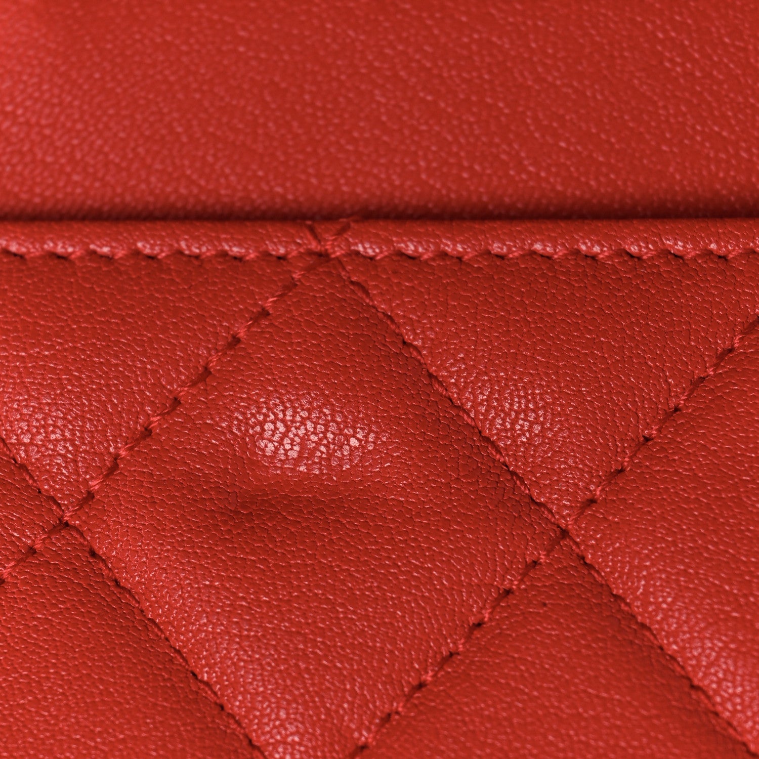Chanel Grained Calfskin Quilted CC Box Wallet On Chain WOC Red 11 of 11