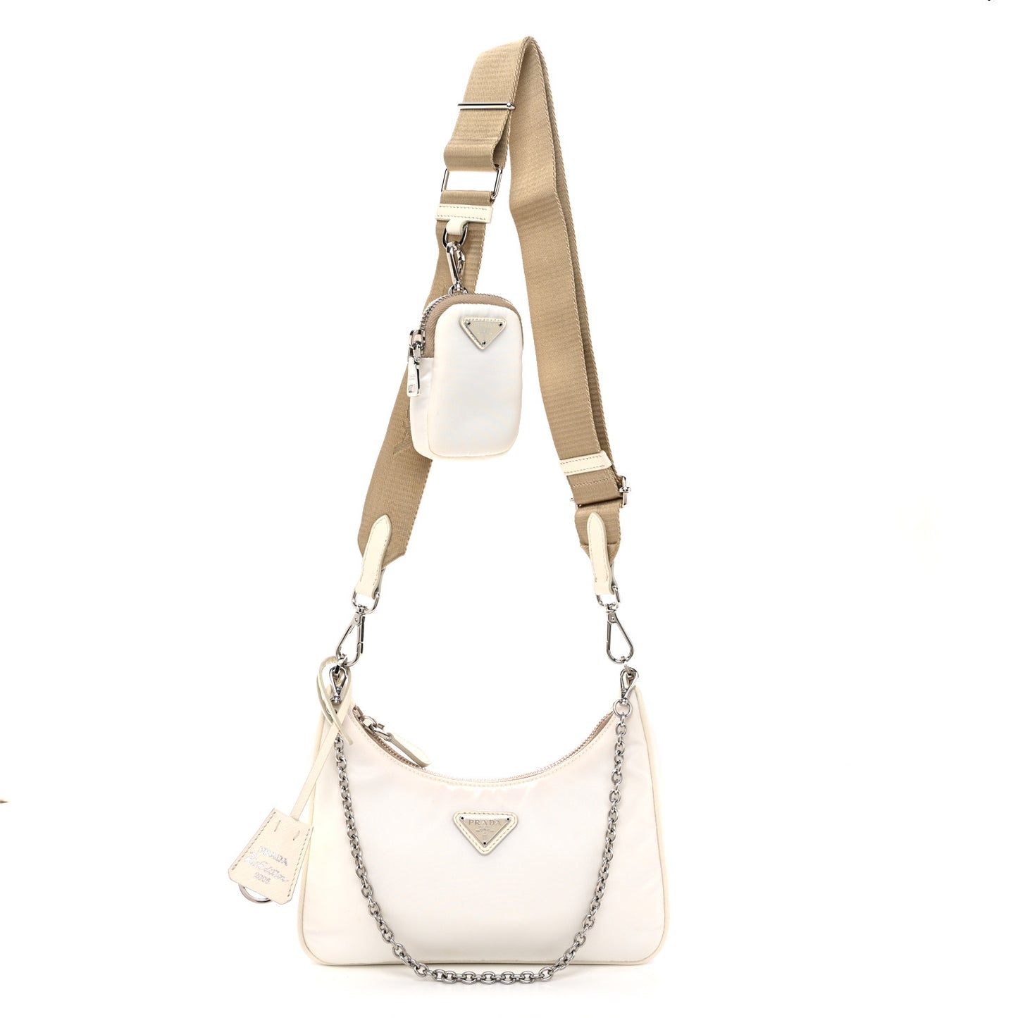Nylon Re-Edition 2005 Shoulder Bag White