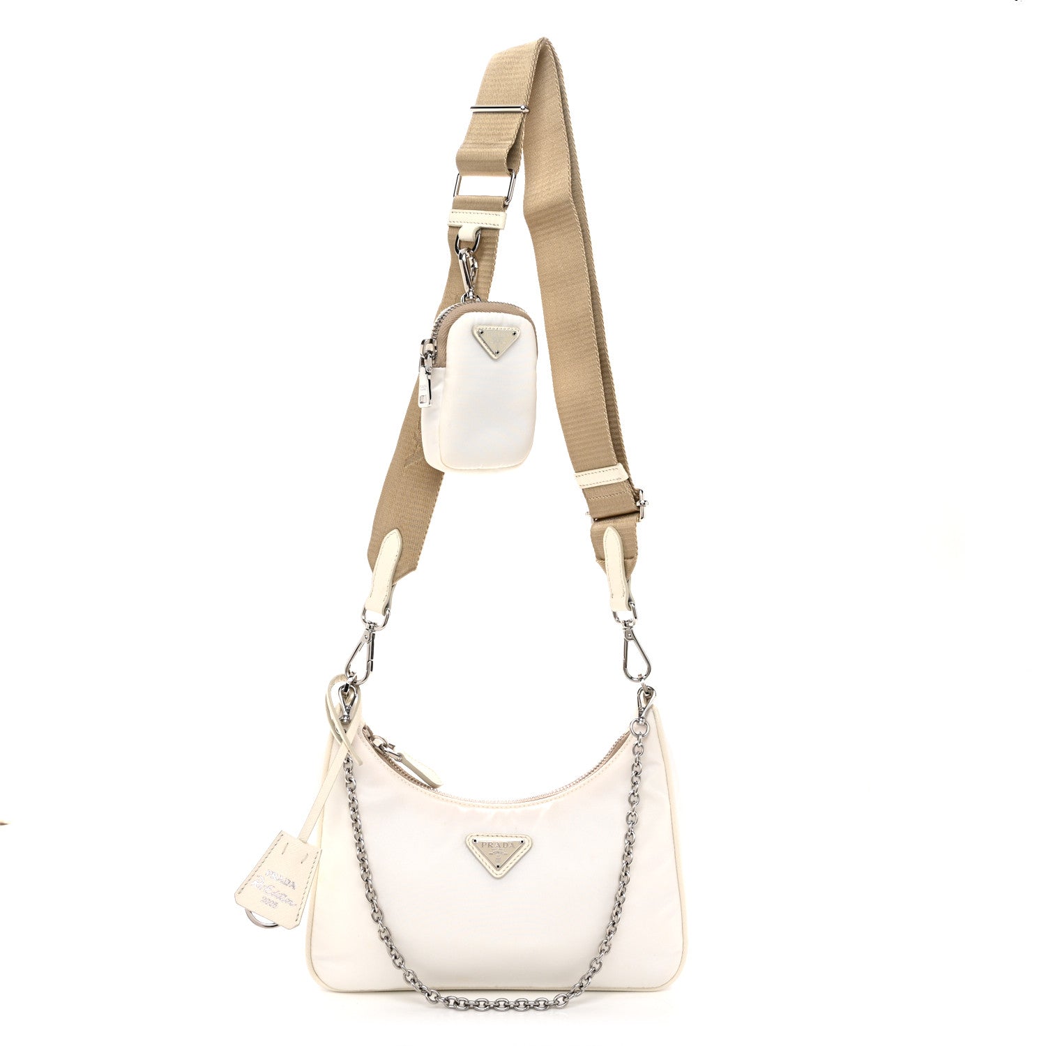 Prada Nylon Re-Edition 2005 Shoulder Bag White 1 of 11