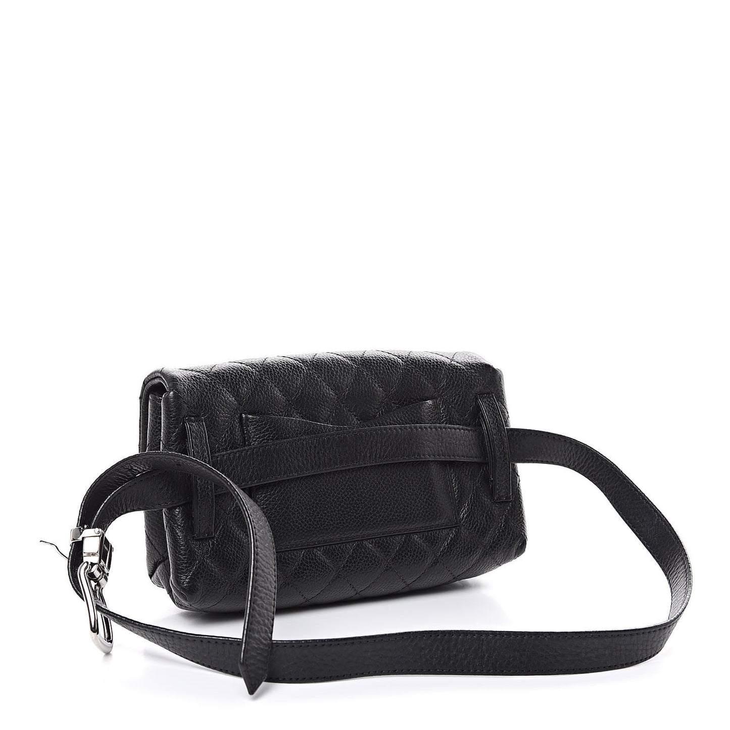 Grained Calfskin Quilted 2.55 Reissue Flap Belt Bag Clutch Black