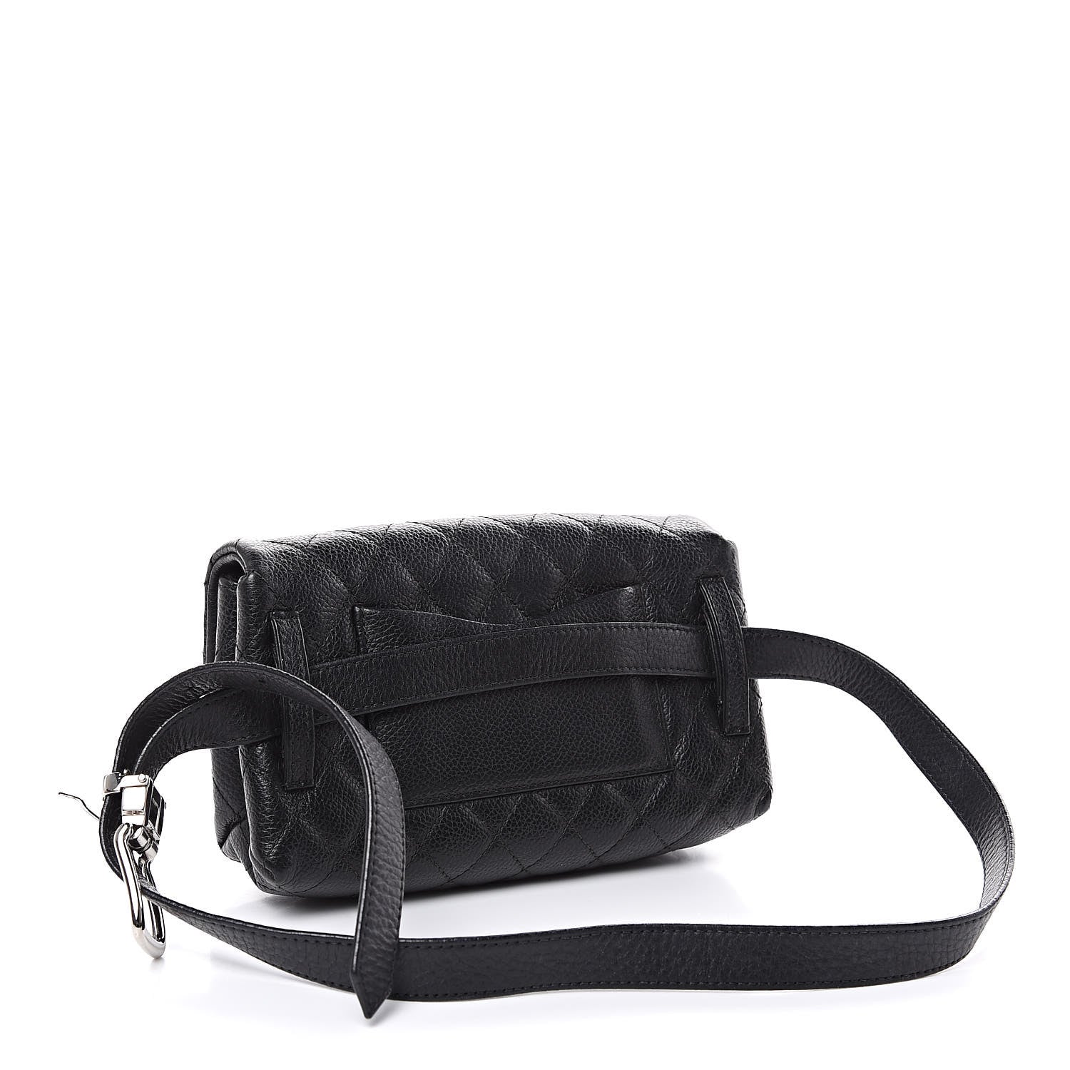 Chanel Grained Calfskin Quilted 2.55 Reissue Flap Belt Bag Clutch Black 3 of 9