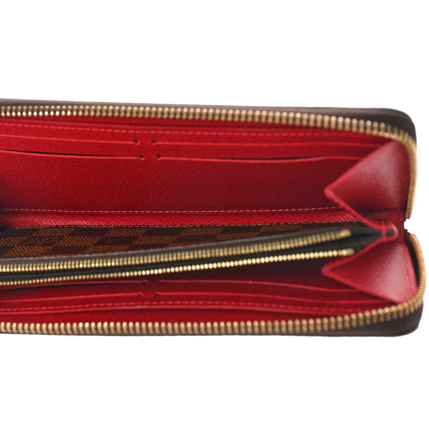 Louis Vuitton Damier Ebene Clemence Wallet Cherry 5 of 8