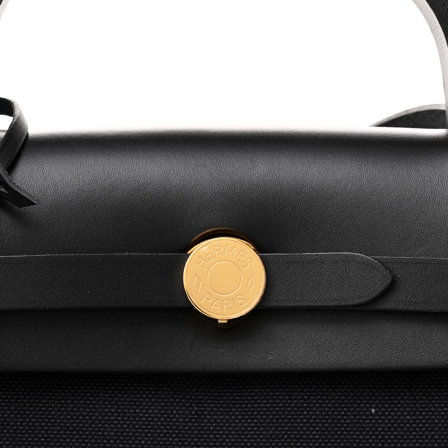 Hermes Military Toile Vache Hunter Herbag Zip Retourne 31 PM Black 9 of 11