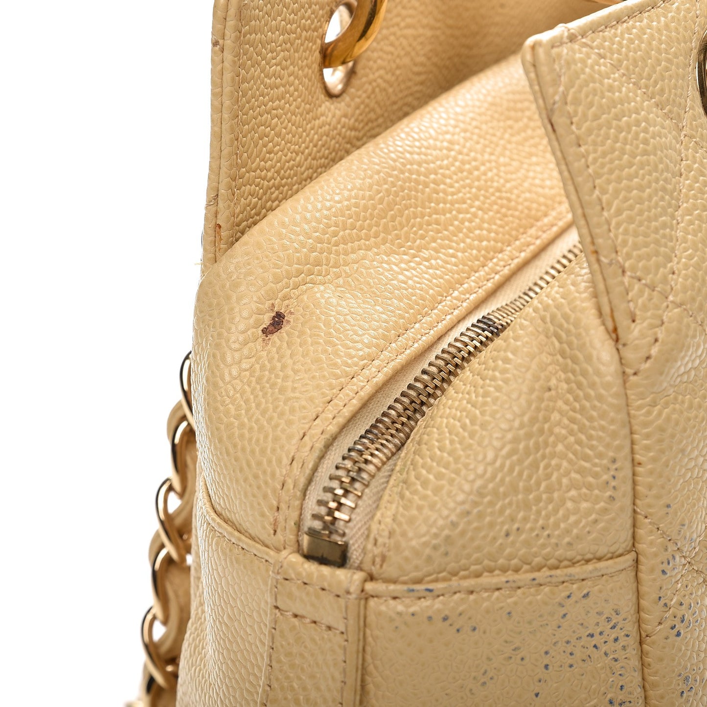 Caviar Quilted Petit Timeless Tote PTT Beige