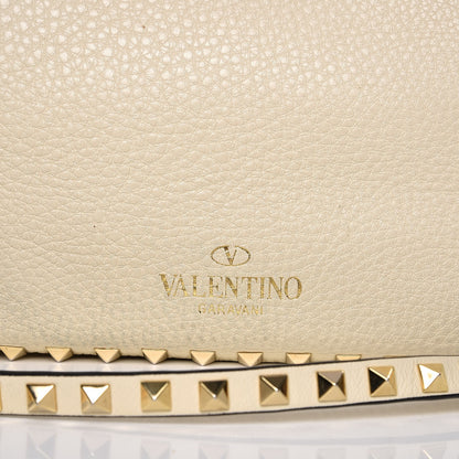 Valentino Garavani Alce Printed Calfskin Small Rockstud Tote Light Ivory 8 of 18