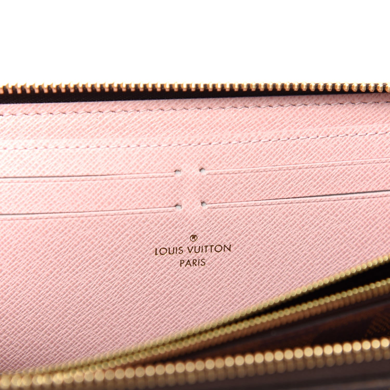 Louis Vuitton Damier Ebene Clemence Wallet Rose Ballerine 6 of 7