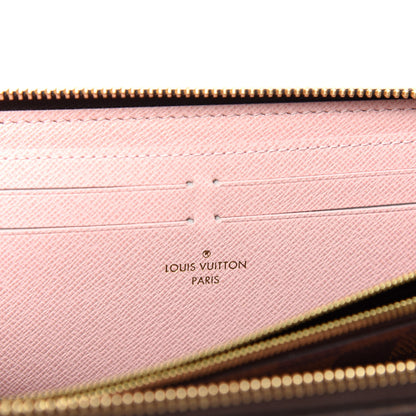 Louis Vuitton Damier Ebene Clemence Wallet Rose Ballerine 6 of 7