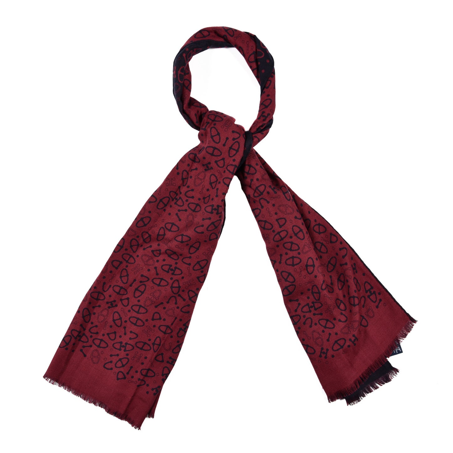 Cashmere Silk Point A Point Muffler Cassis Marine