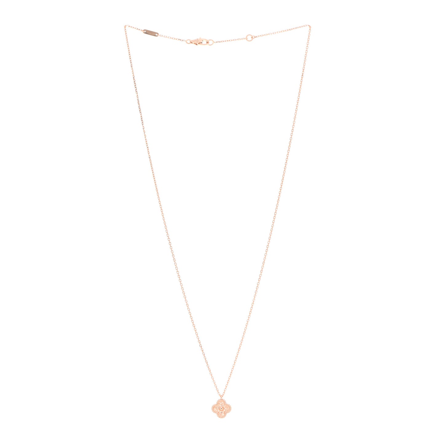 18K Rose Gold Sweet Alhambra Pendant Necklace