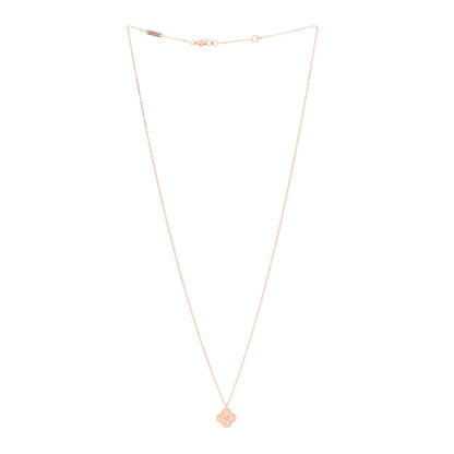 Van Cleef & Arpels 18K Rose Gold Sweet Alhambra Pendant Necklace 3 of 7