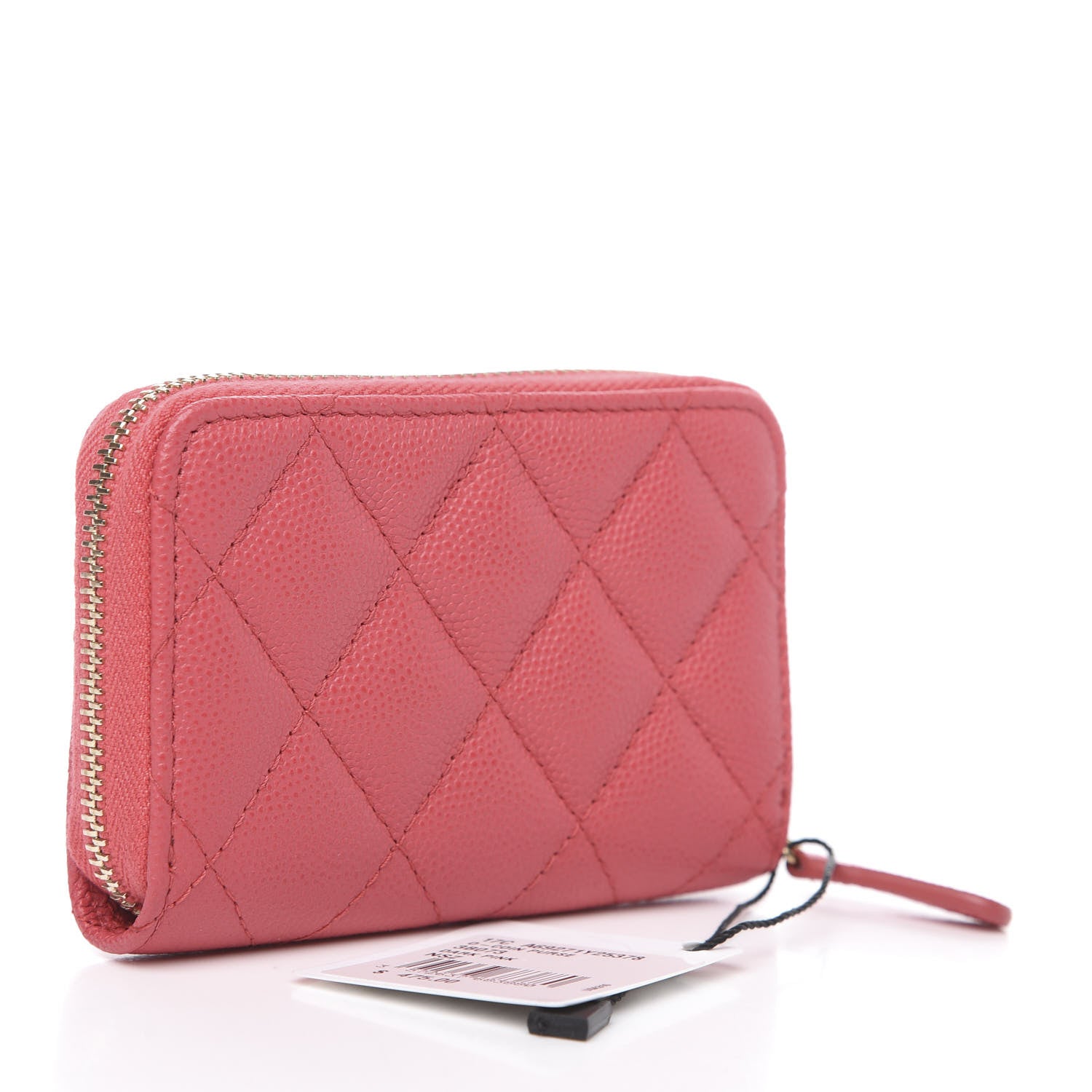 Chanel Caviar Quilted Zip Coin Purse Dark Pink 3 of 8