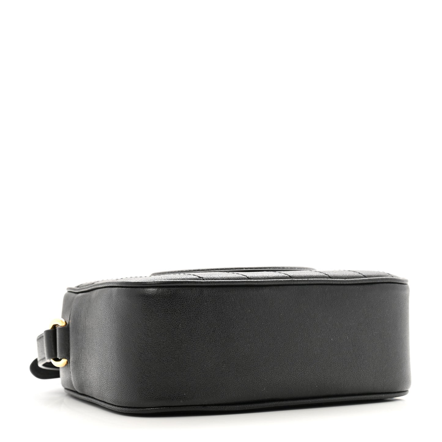 Sakai Be Green Calfskin Diagonal Stitched Small Blondie Shoulder Bag Black